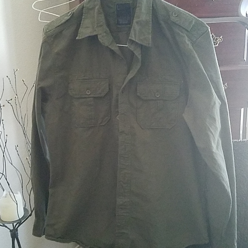 Cotton On Dark Green Casual Button-Up Shirt